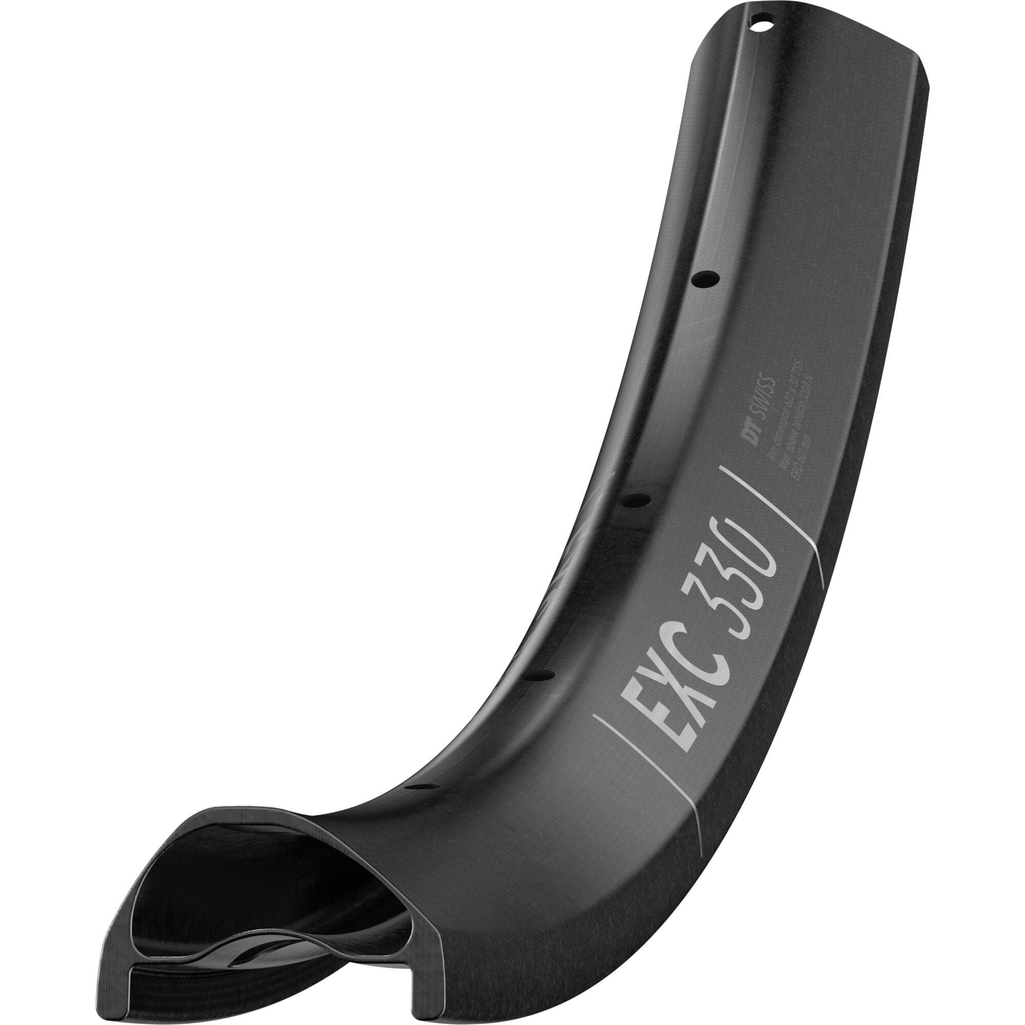 DT Swiss EXC 330 Carbon 27.5-inch disc-specific rim with 32 holes, Presta valve, black finish, lightweight mountain bike component
