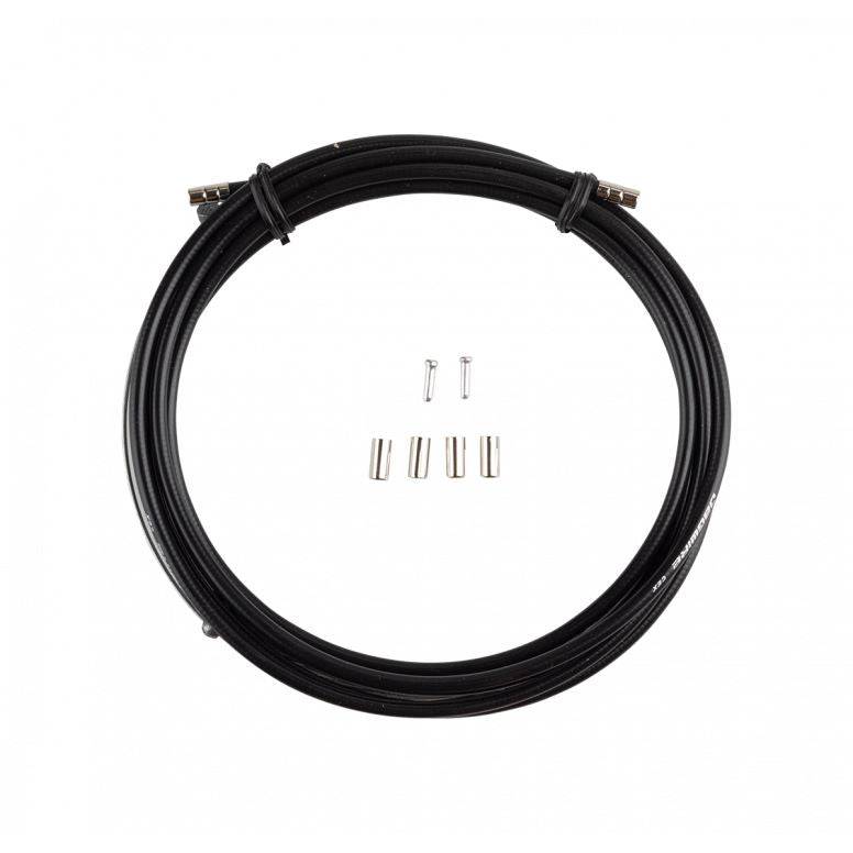 Jagwire Basics Universal Bike Brake Kit in black, showing brake levers and cables for reliable bicycle stopping performance.