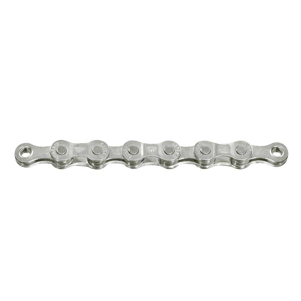 SunRace CNM84 bike chain for multi-speed drivetrain, showcasing its durable metal links and high-performance cycling component.
