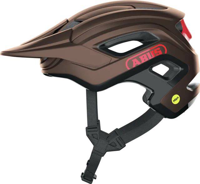 ABUS Cliffhanger MIPS mountain bike helmet with adjustable TriVider fit and ventilation, shown from the front side.