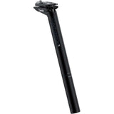 Deda Zero1 alloy seatpost with twin bolt adjustment and Di2 battery adapter for lightweight bike component setup.