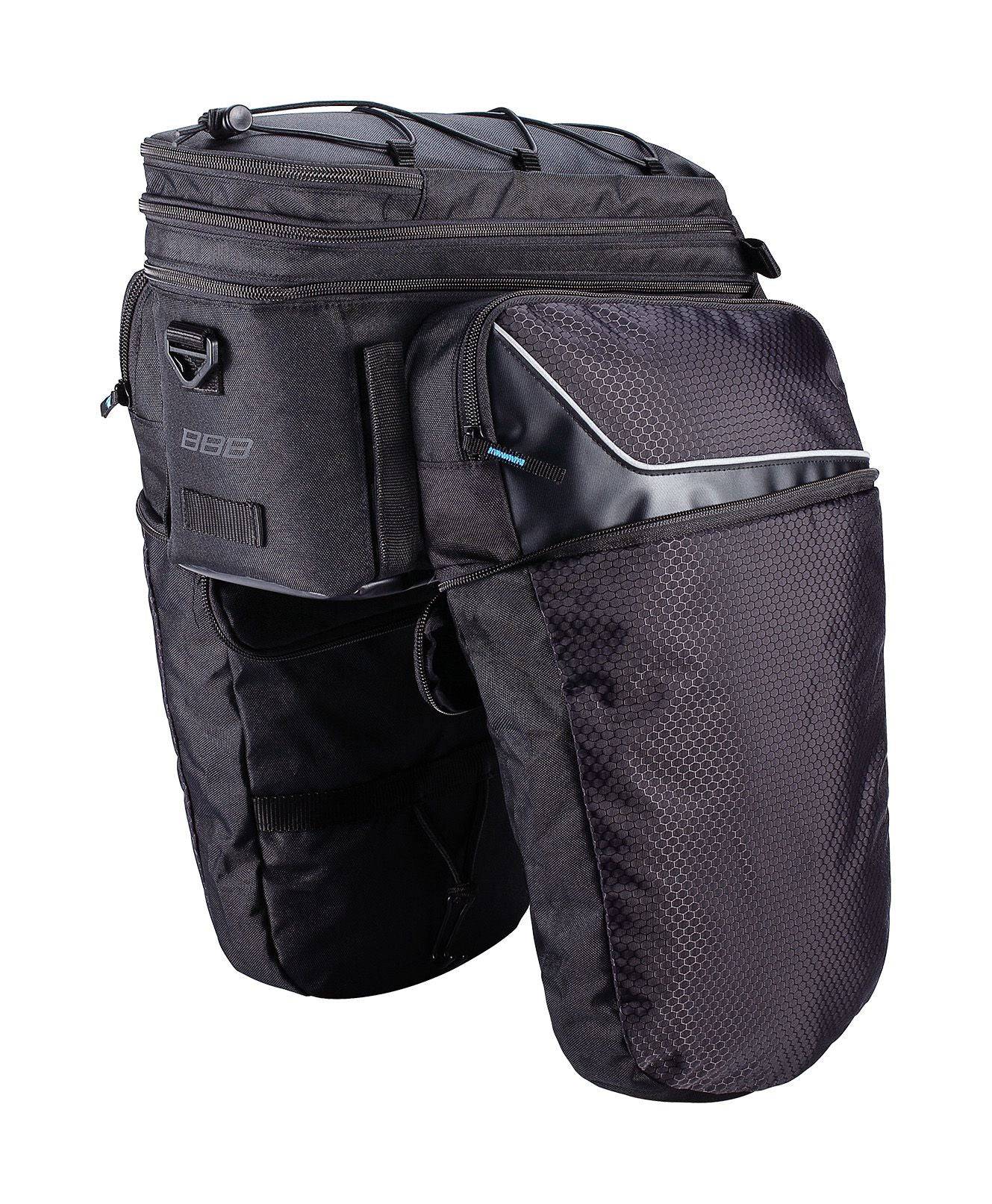 BBB BSB-133 TrunkPack carrier bag with expandable storage and reflective safety features for bike accessories.