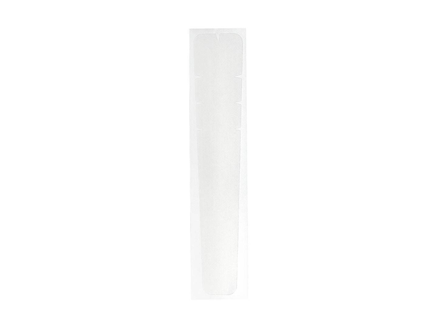 Trek 2020 Supercaliber and Top Fuel 29 downtube scuff guard in white, protective frame component for mountain bikes.