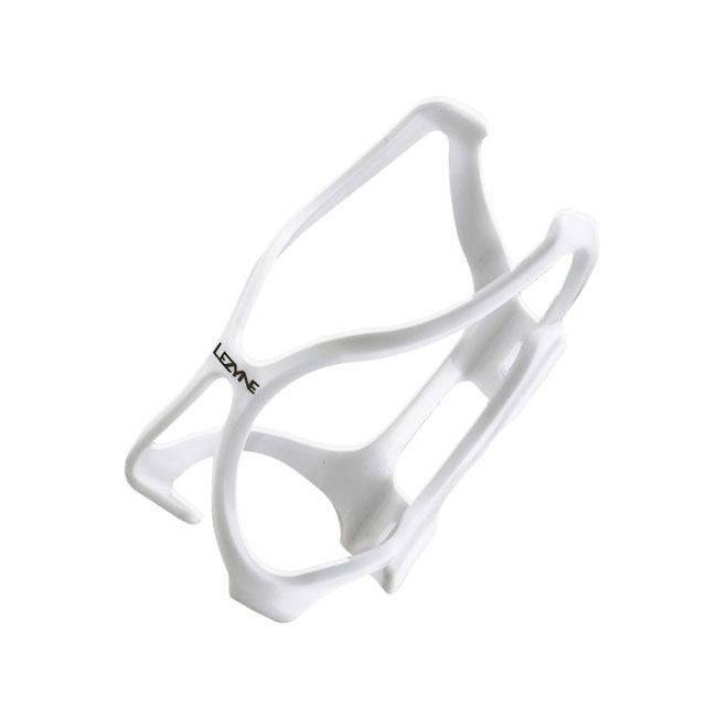 Lezyne Flow Cage bottle holder with X-Grip design for secure cycling hydration, mounted on a bike frame.