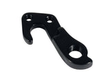 Trek MTB hybrid rear derailleur hanger in black with 135mm quick release side for bike components.