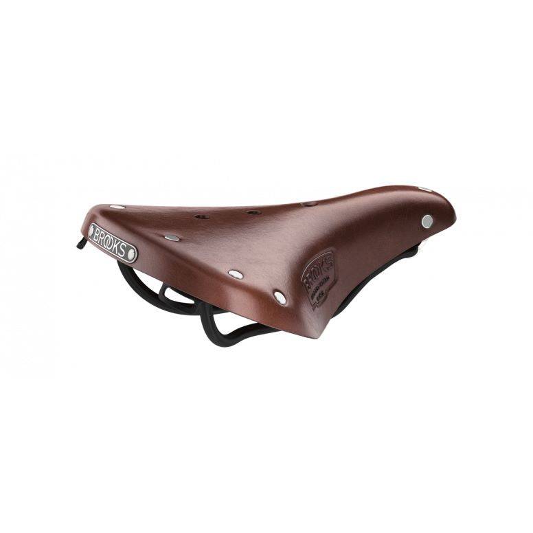 Brooks B17 Short Ladies women's ergonomic bike saddle with steel rails, designed for comfortable cycling.