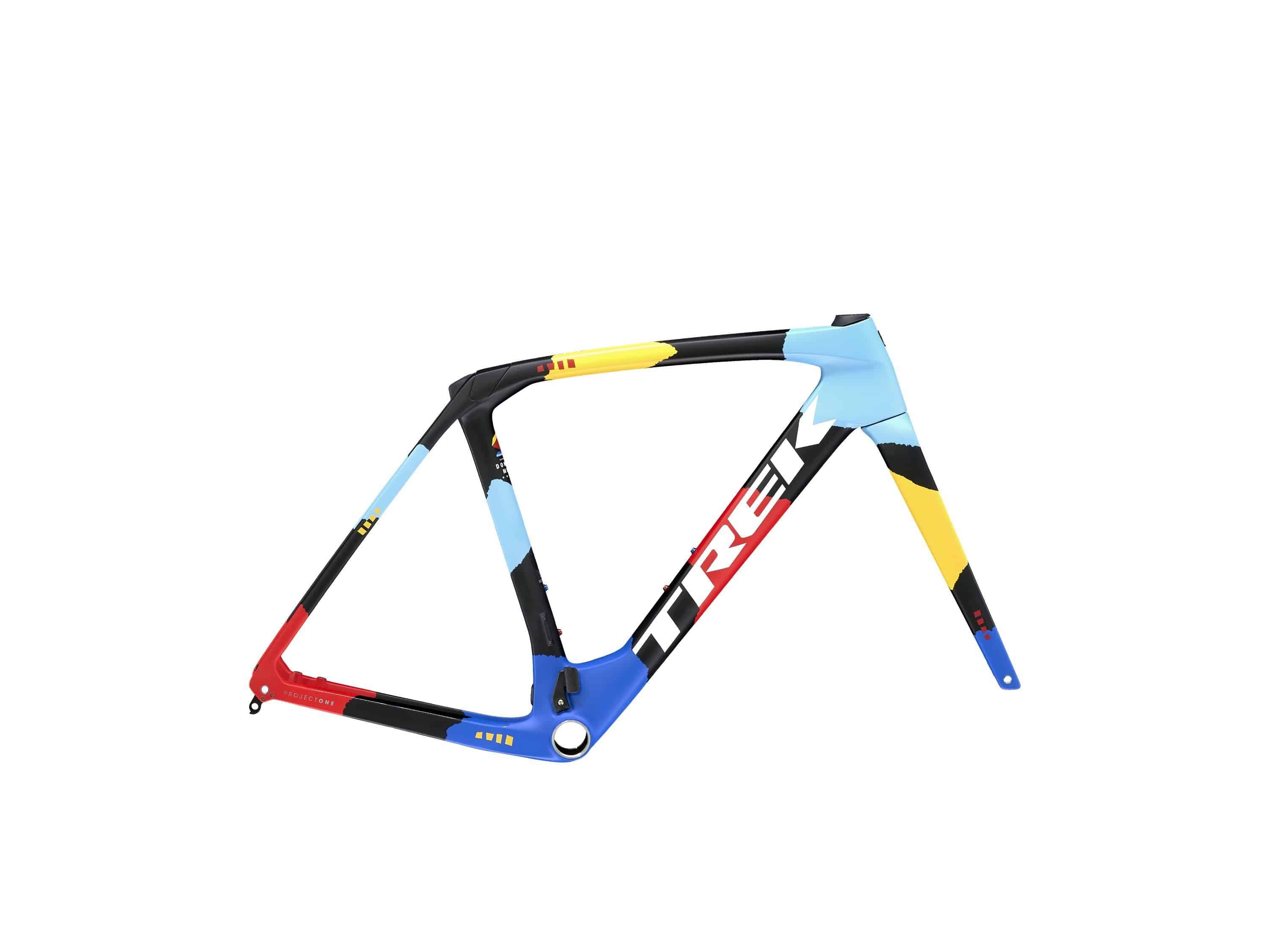 Trek Domane RSL Gen 4 road bike frameset with IsoSpeed technology for endurance riding, shown in a sleek component image.