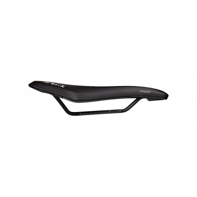 Fizik Terra Argo X5 gravel bike saddle showing ergonomic design and stable support for off-road cycling.