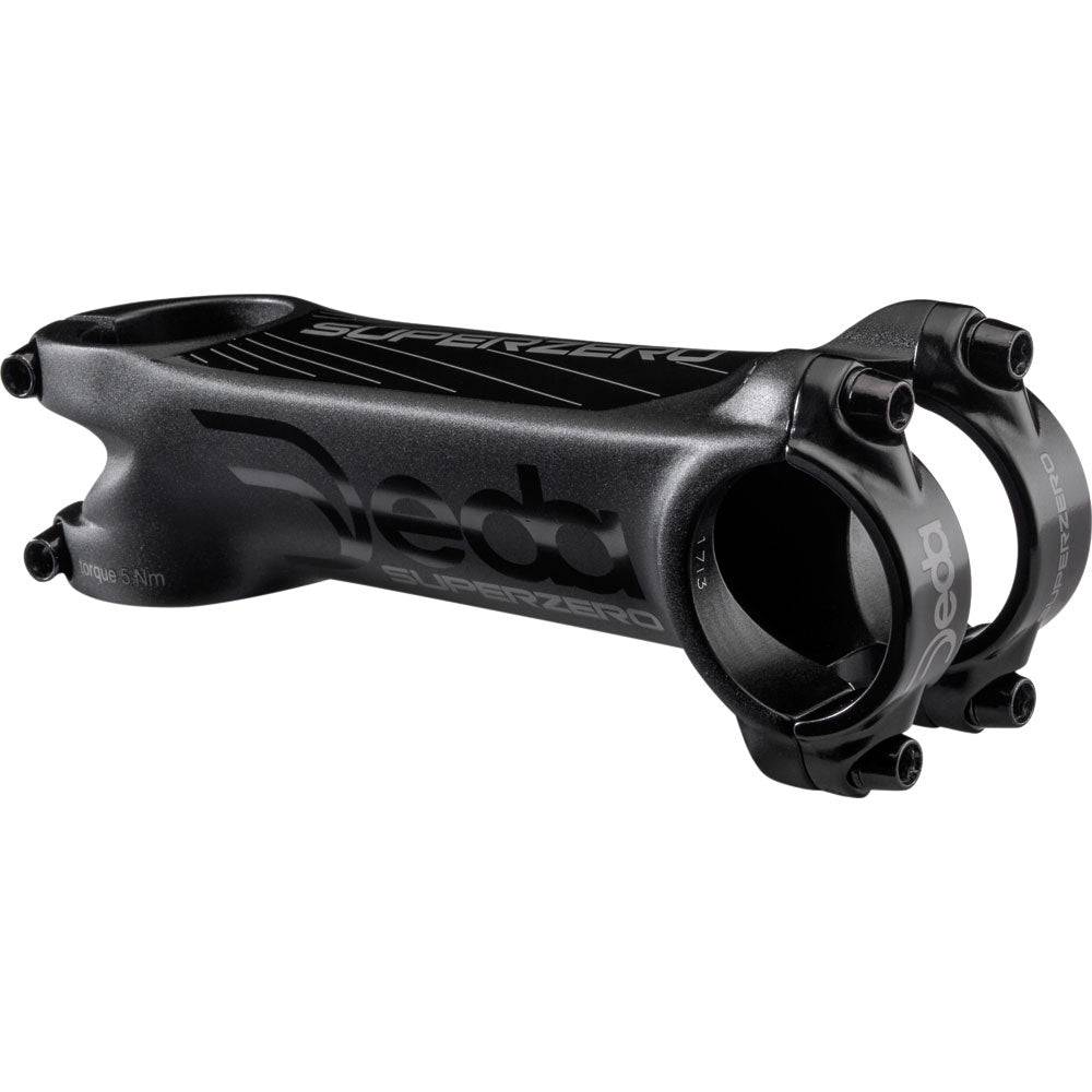 Deda Superzero AL 2014 alloy road bike stem with 31.7mm clamp and 82° angle, showing the sleek design and branding.