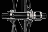 DT Swiss 350 Straight Pull Rear Disc Hub with Center-Lock, 142x12mm, Shimano Road, 24H, black, close-up of hub and center-lock mounting area