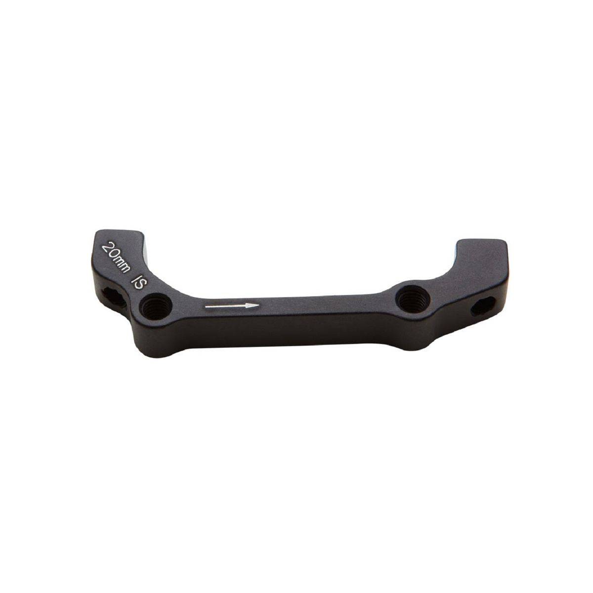 Avid IS brake rotor mounting bracket with stainless bolts for front 180mm and rear 160mm disc brakes, close-up view.