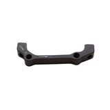 Avid IS brake rotor mounting bracket with stainless bolts for front 180mm and rear 160mm disc brakes, close-up view.