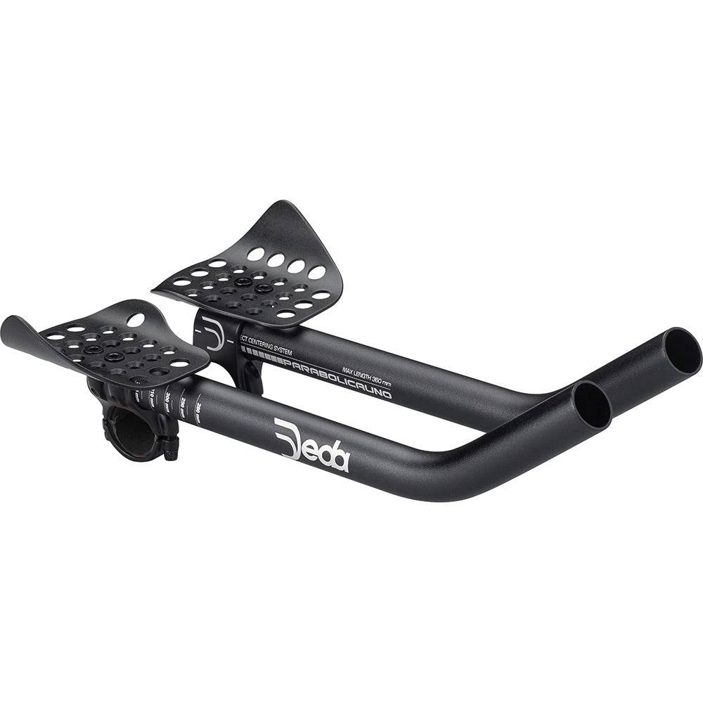Deda Elementi Parabolica Uno Aero clip-on handlebar bars for racing bikes, lightweight carbon components with aerodynamic design.