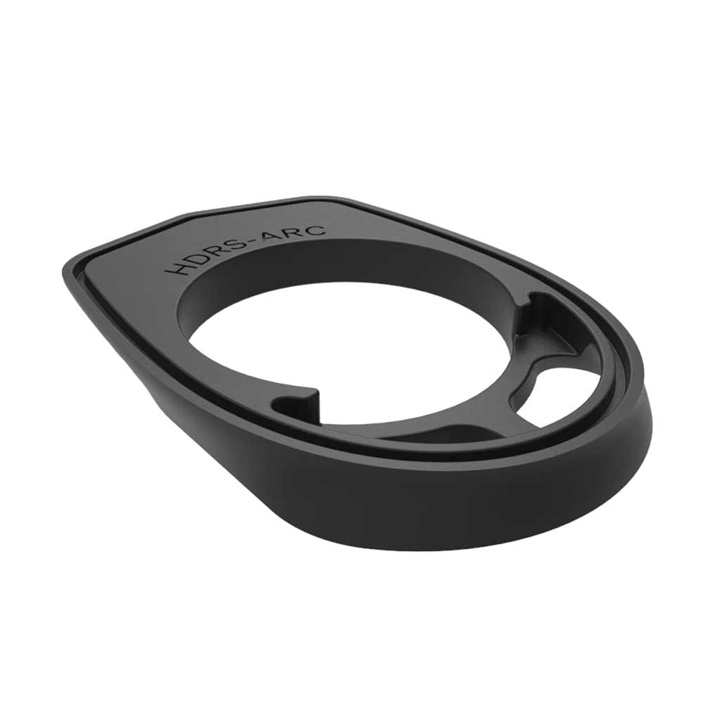 Deda Alanera RS DCR headset spacer adapters for integrated handlebars, showing black anodized aluminum components on a bicycle.