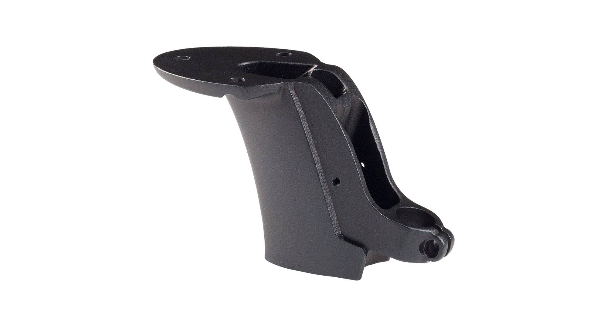 Bontrager Speed Concept stem high-far 75° 110mm black bike component showing the sleek, adjustable bike stem with branding.