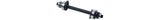 Bontrager Race Road Bike Axle Kit with 130mm old, black and silver, front and rear components for road bike wheels.