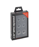 Black Bontrager Aeolus RSL CeramicSpeed hub kit for cycling wheels, featuring Trek components with high-performance ceramic bearings.