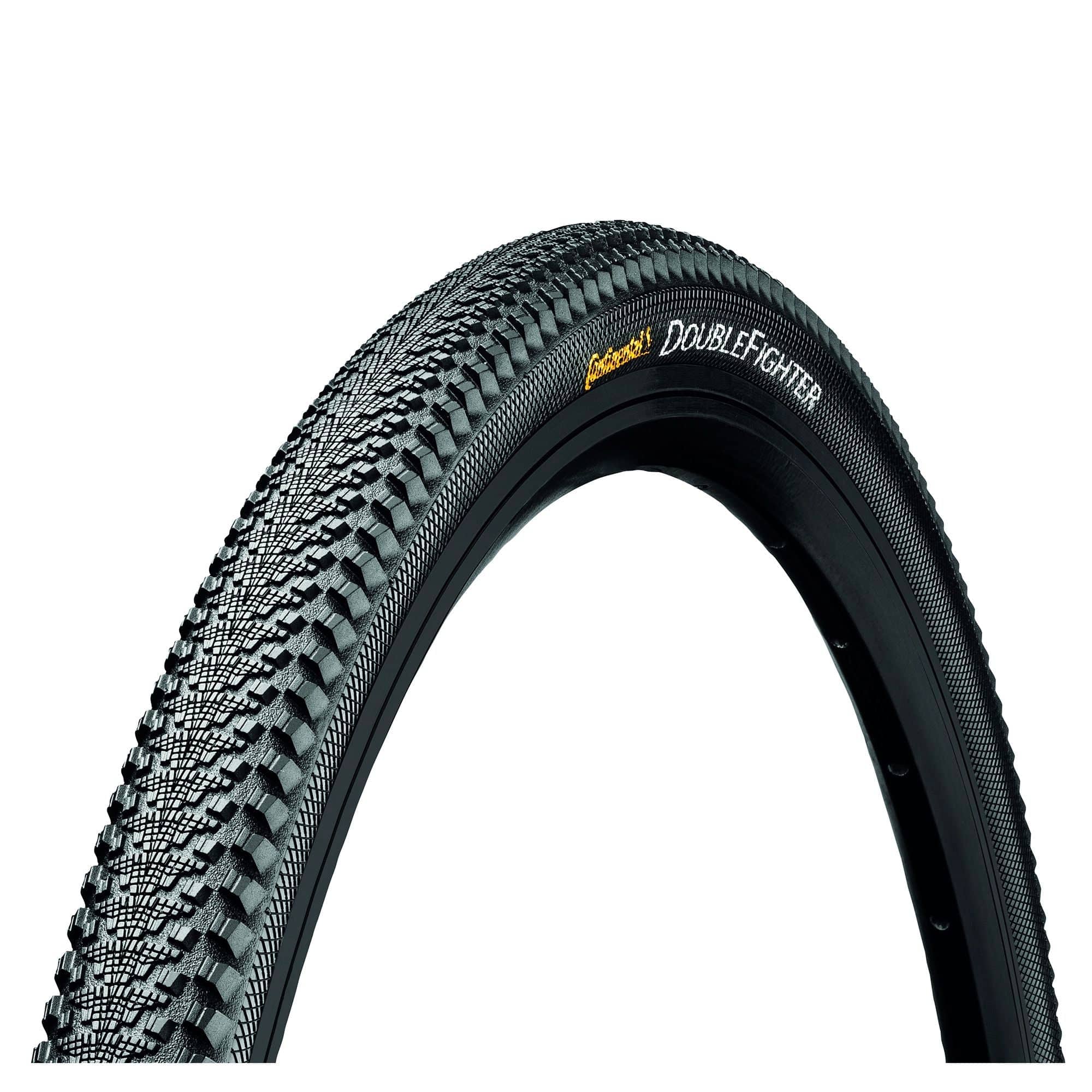 Continental DoubleFighter III Tyre - Wire Bead: BLACK/BLACK 26X1.90" | Swinnerton Cycles