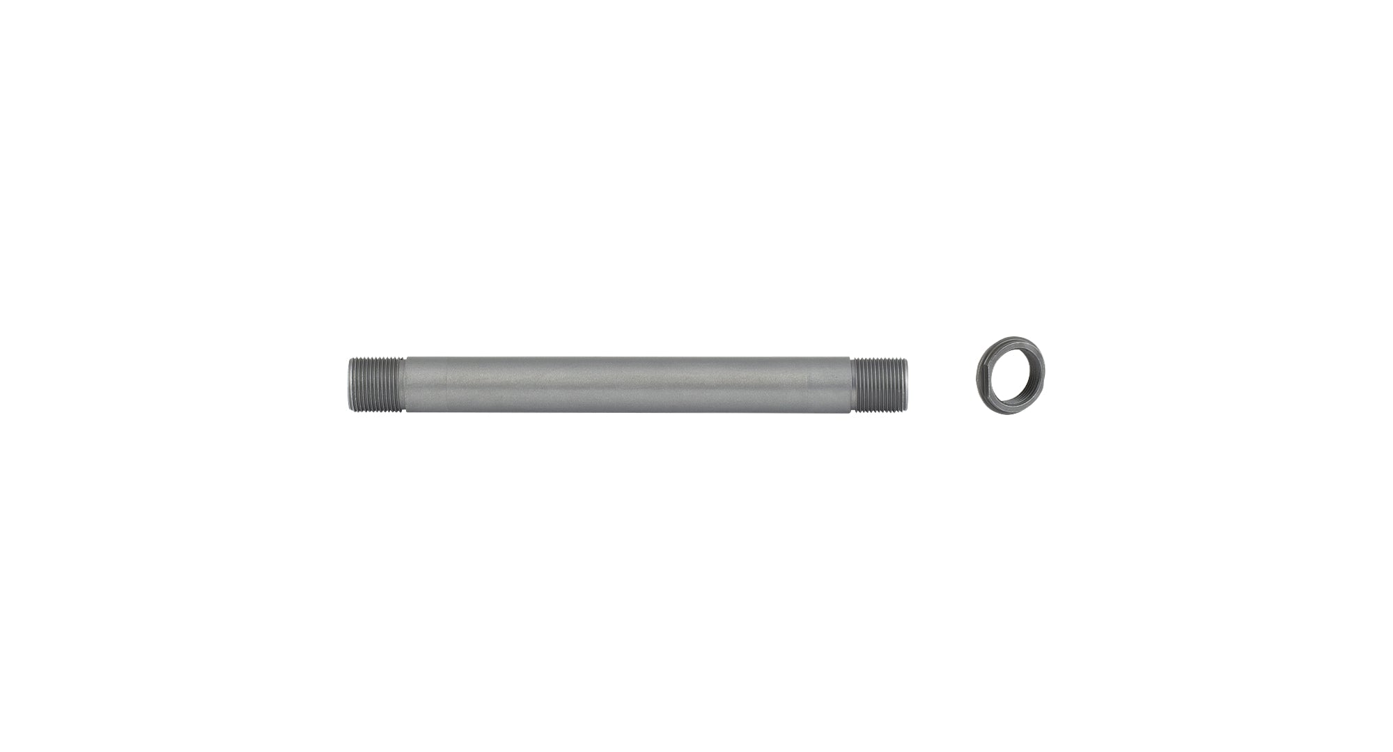 Bontrager DC-3248 rear bike hub axle kit in silver with 148mm old size, suitable for rear hub replacement components.