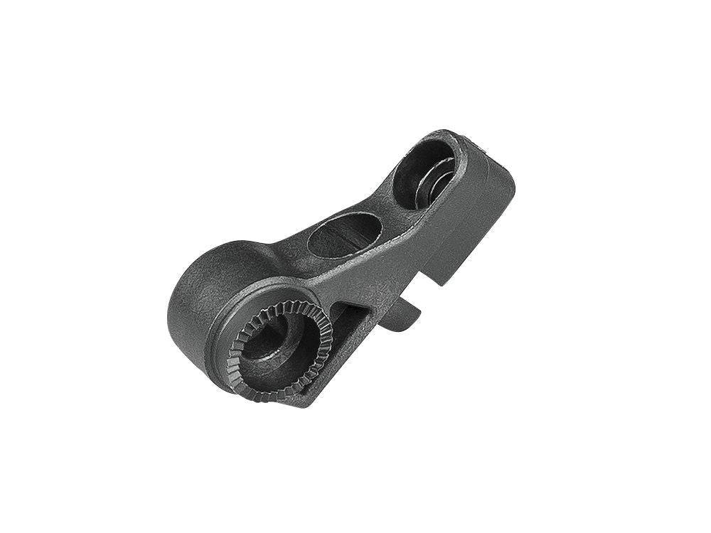 Black Trek Madone SLR rear reflector and Bontrager Flare light bracket mounted on bike component, designed for easy attachment.