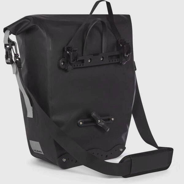 HUMP Reflective Waterproof 30L single pannier bag with quick-release mounting system, designed for bike accessories.