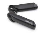 Giant Contact aluminum bar end with ergonomic design for comfort and control, shown mounted on bicycle handlebars.