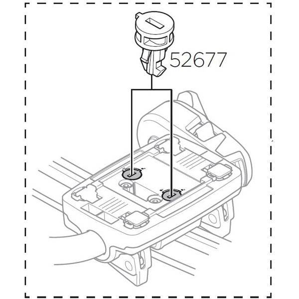Thule 52677 lock cylinder replacement for Thule 598 rack security accessory, shown in a close-up image with key and lock components.