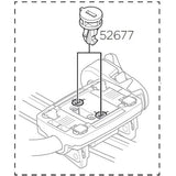 Thule 52677 lock cylinder replacement for Thule 598 rack security accessory, shown in a close-up image with key and lock components.