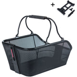 Basil Cento Tech Fiber Nordlicht MIK - Bicycle Basket - rear - solid black | Swinnerton Cycles