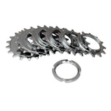 Gusset Components fixed gear bike track sprockets with narrow 3/32" teeth, designed for durable cycling performance.