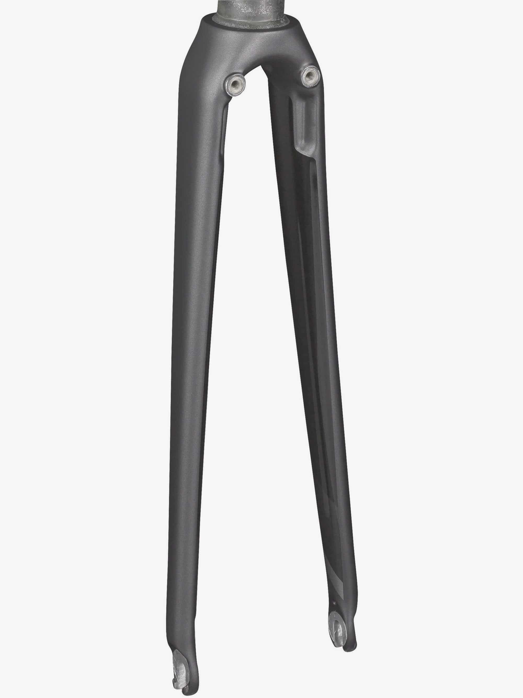 Trek 2018 Emonda SL 5 road bike fork with matte blue finish, rim brake compatible, lightweight carbon components