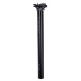 Thomson Masterpiece inline MTB seatpost with durable construction and infinite tilt adjustment, shown installed on a mountain bike component.