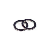 Set of 10 Wheels Manufacturing stainless steel pedal washers for carbon cranksets, durable components for bike maintenance.