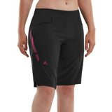Altura Nightvision women's lightweight cycling shorts with reflective prints and removable padded liner, designed for comfort and visibility.