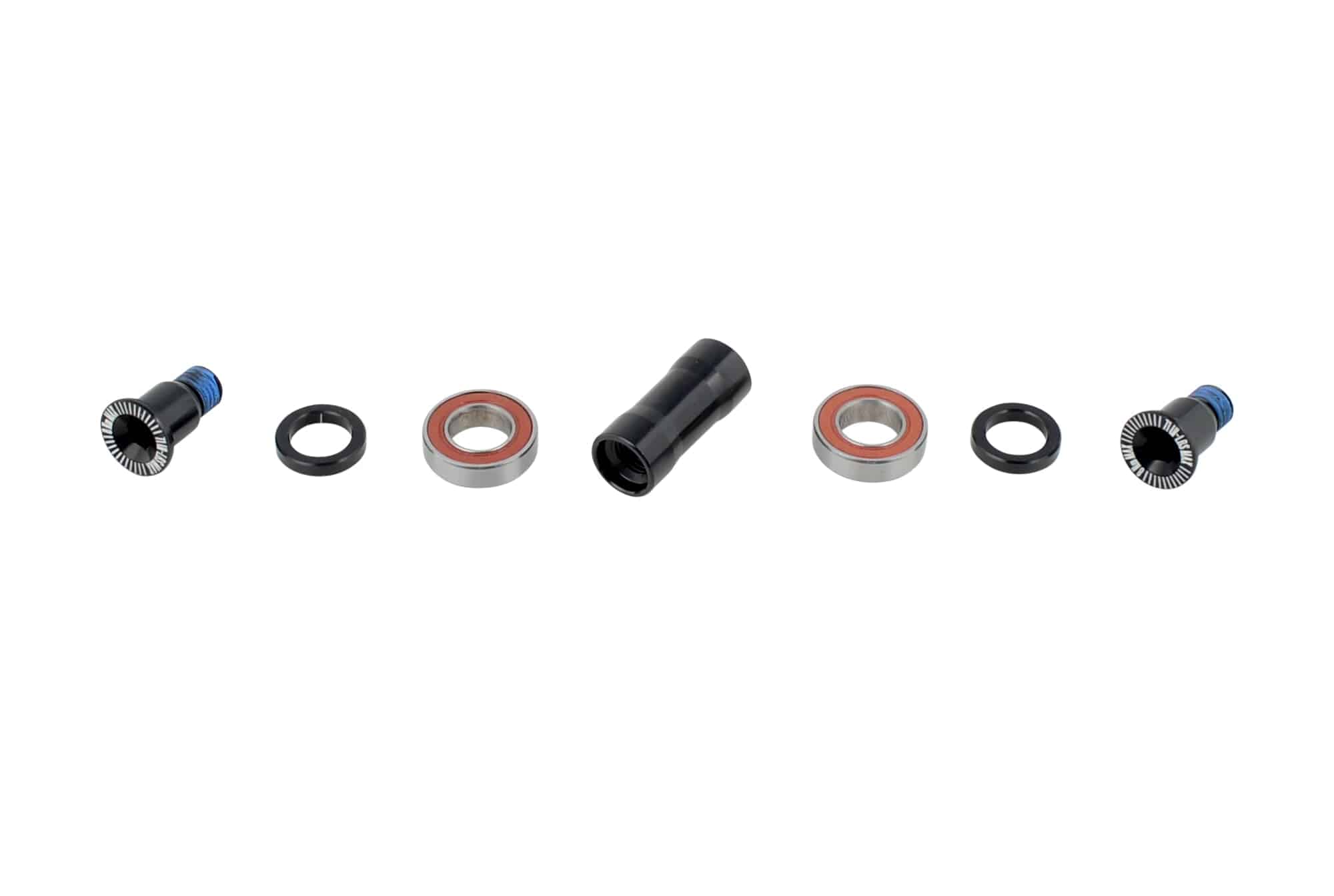 Grey Trek Domane IsoSpeed rear pivot kit components for frame compliance, featuring internal hardware for bike rear suspension.
