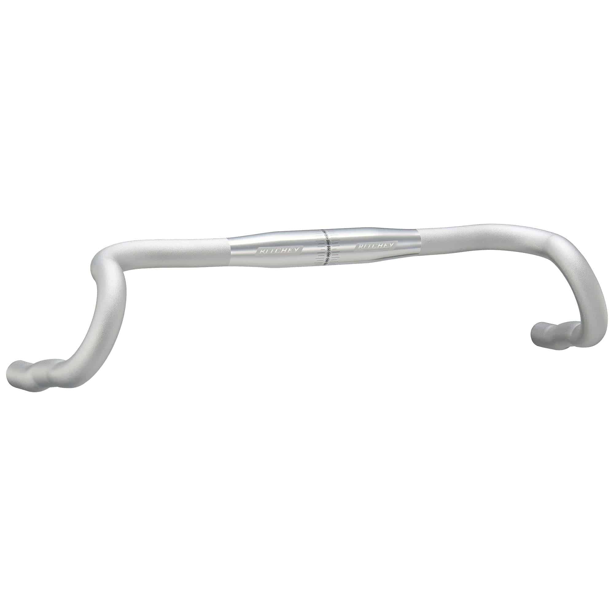 Ritchey Classic VentureMax gravel bike handlebar in polished silver with ergonomic design for road and gravel riding.