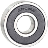 M Part 6201 2RS bicycle hub cartridge bearing, pre-greased ABEC-3 wheel bearing, close-up view of bearing component