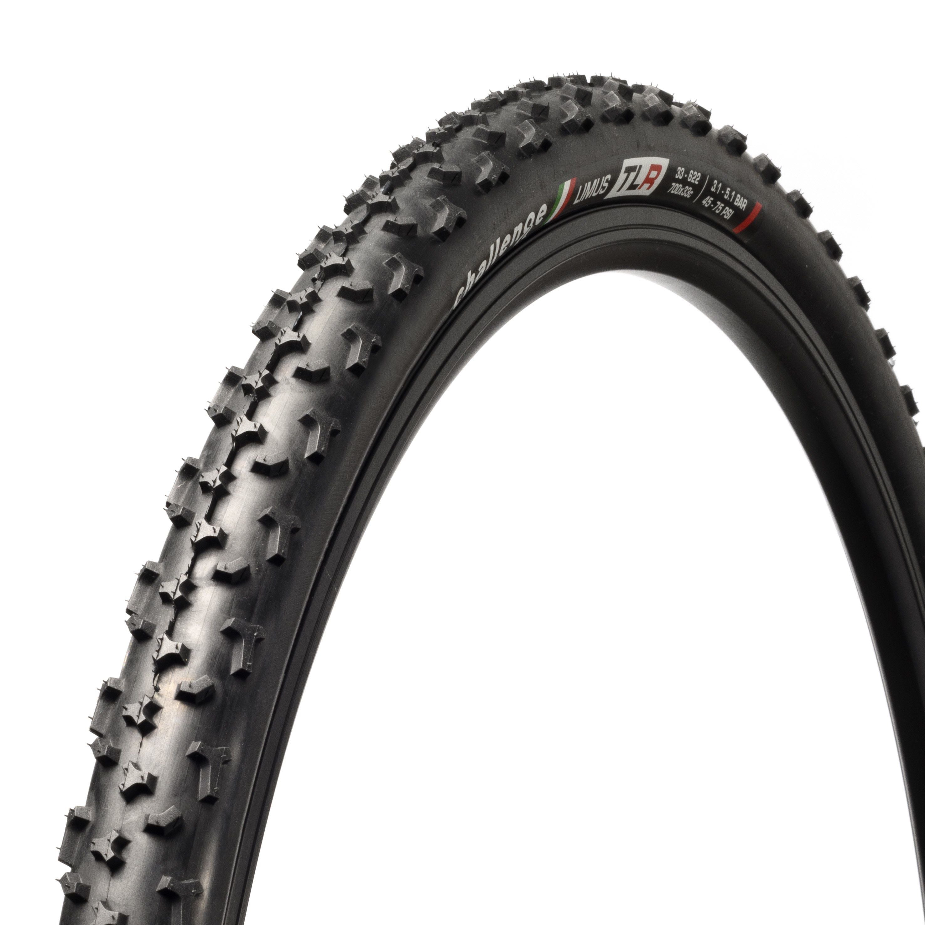 Challenge LIMUS TLR V CL Tubeless Road Bike Tyre 700x33 120 TPI Black | Swinnerton Cycles