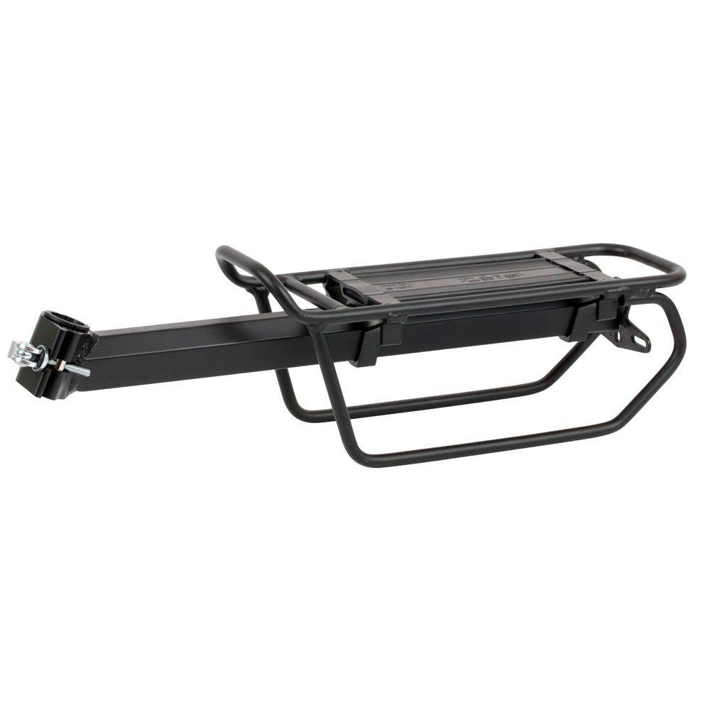 Zefal Raider R30 rear rack for MTB bike seatposts, compatible with 25.4-31.8mm diameter, mounted on a bicycle seatpost.