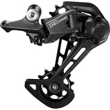 Shimano Deore RD-M5100 11-speed MTB rear derailleur with Shadow+ technology and long cage for mountain biking.