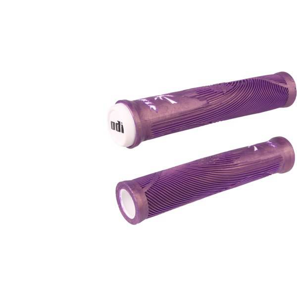 ODI Hucker BMX grips with no flange, 160mm length, featuring California beach design, for BMX bike handlebars.