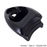Kinesis UK Type 2 Port Double RTD frameset component with dual cable routing for Di2 electronic shifting systems.