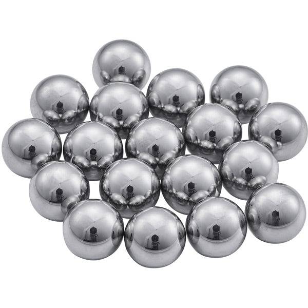 Shimano stainless steel 1/4 inch ball bearings pack of 18 for bike hubs and wheels, component replacement parts.
