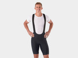 Unisex Trek Circuit cycling bib shorts in black, made from eco-friendly materials, designed for comfortable riding.