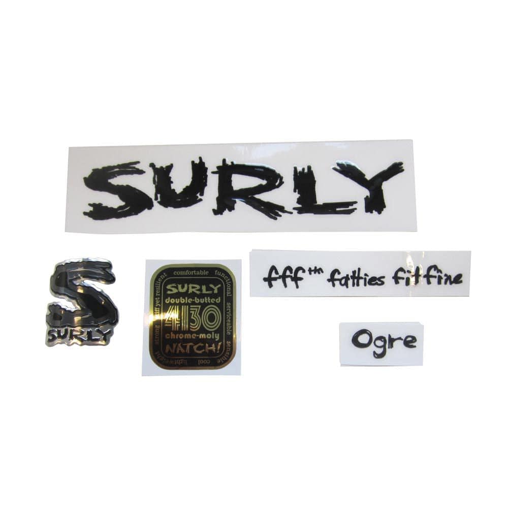 Surly Mds Dropouts spare components for bike frames with headbadge, featuring durable metal construction and mounting details.