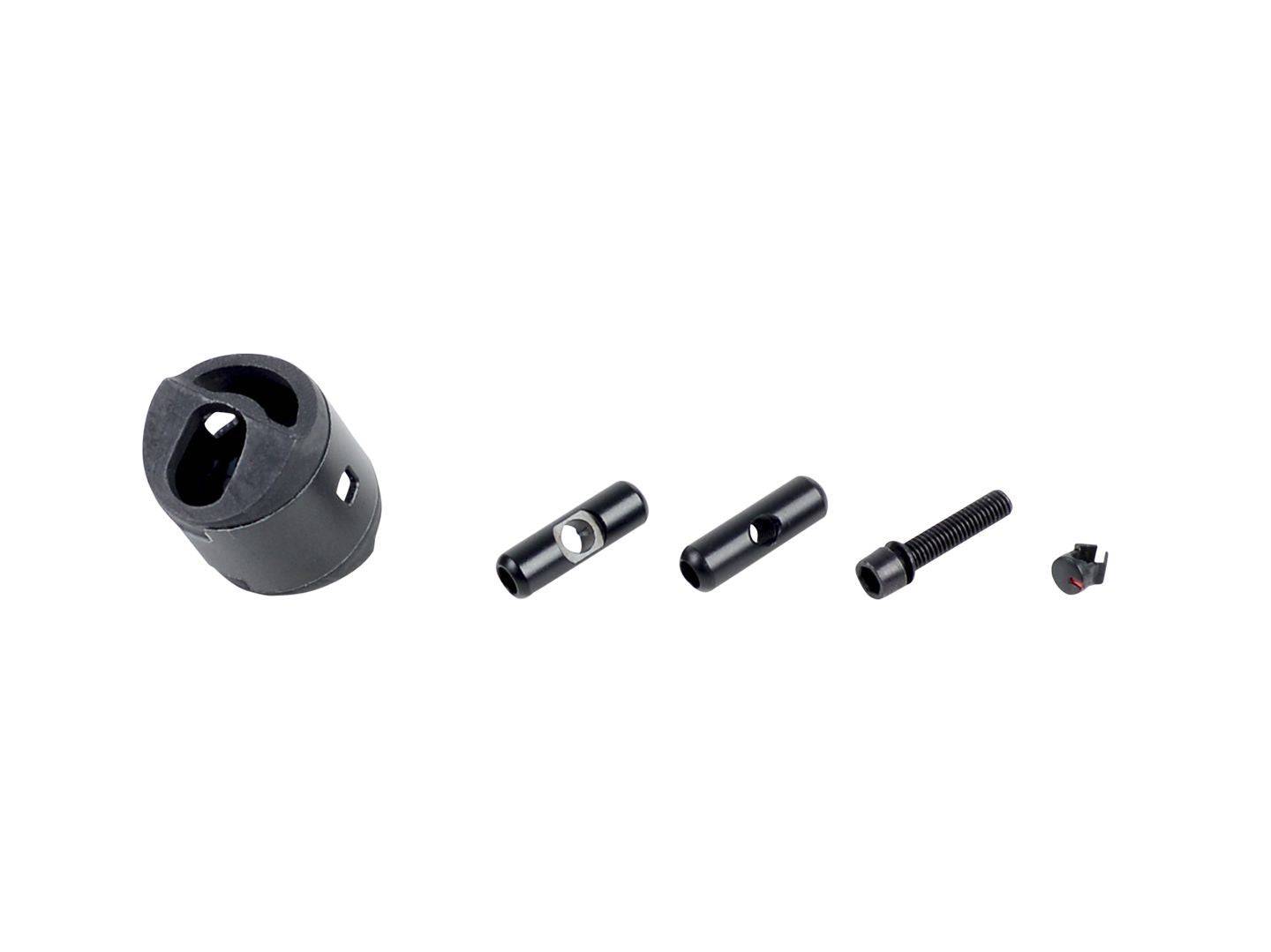 Bontrager RSL 27.2 bike seatpost saddle clamp barrel assembly in black, showing close-up of the component for bike parts.
