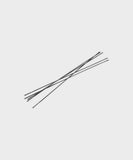 Easton 5-pack straight pull bladed CX-Ray bicycle spokes for wheel replacement, showing silver spokes with precise craftsmanship.