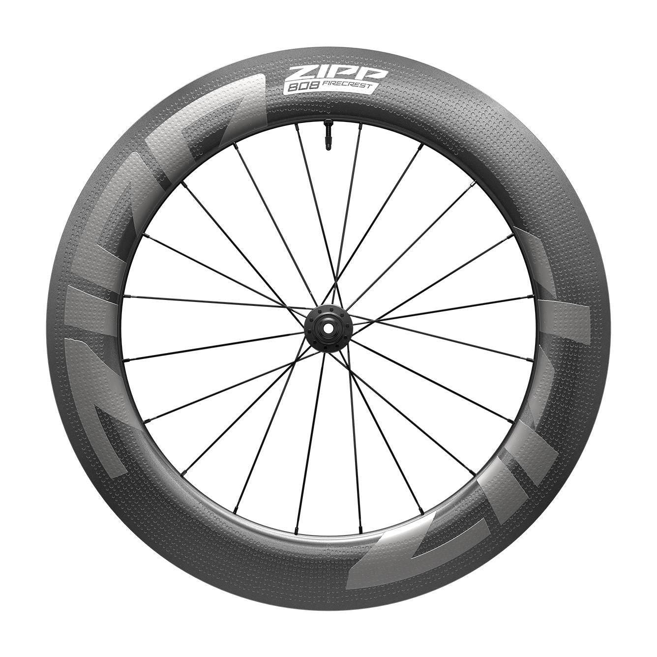 Zipp Wheel - 808 Firecrest Carbon Tubeless Disc Brake Center Locking 700c Front 20Spokes 12x100mm Standard Graphic B1: 12X100MM | Swinnerton Cycles