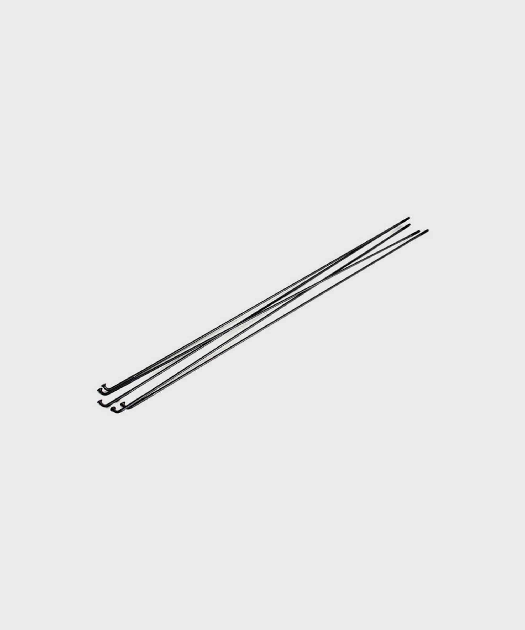 Easton 5-pack of 2.0/1.7 double-butted J spokes for high-performance bicycle wheels, showing the sleek metal spokes.