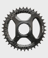 Easton Direct Mount Chain Ring for road, cyclocross, and gravel bikes with Cinch system, showing the black component with mount holes